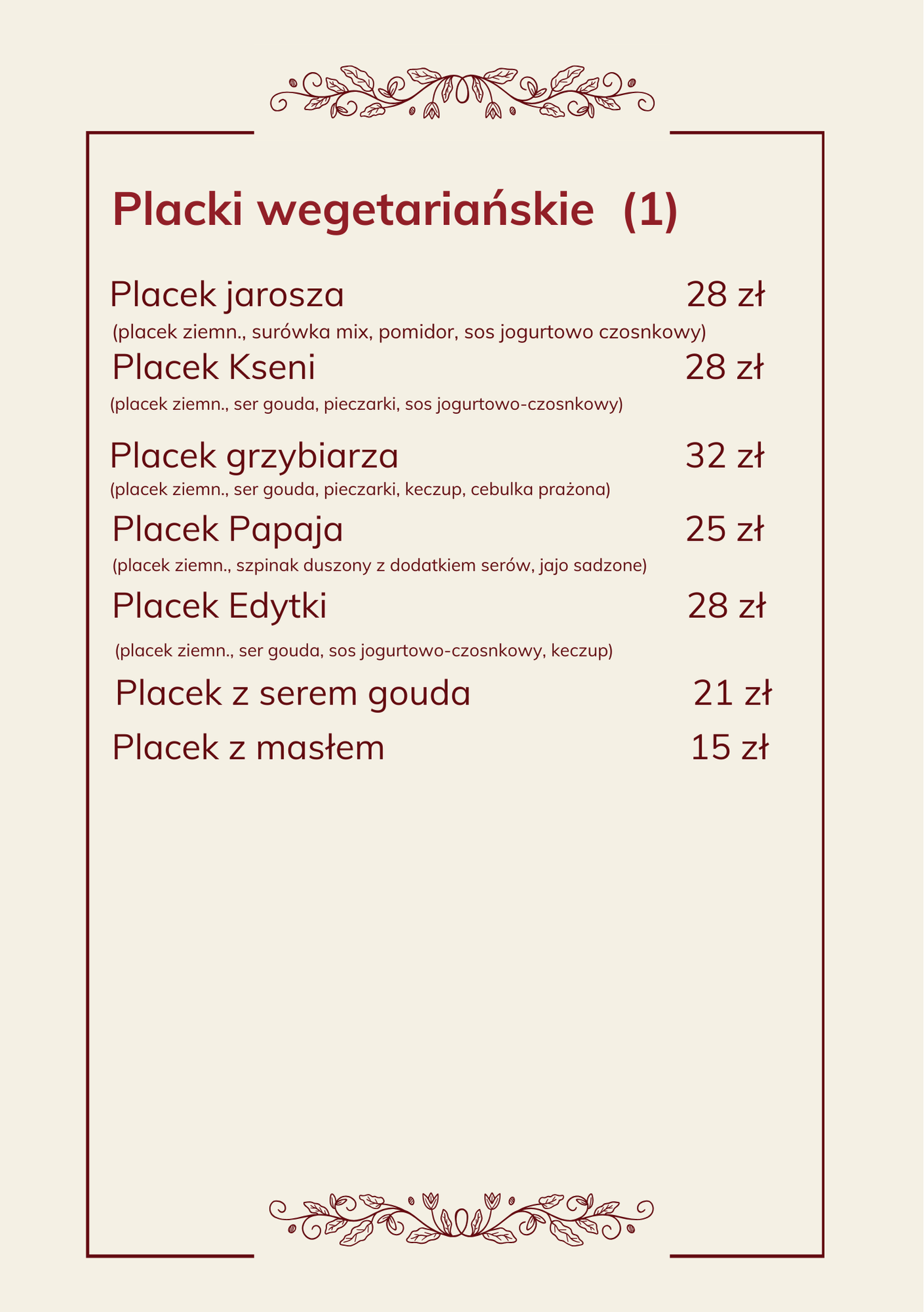 Placki wegetariańskie